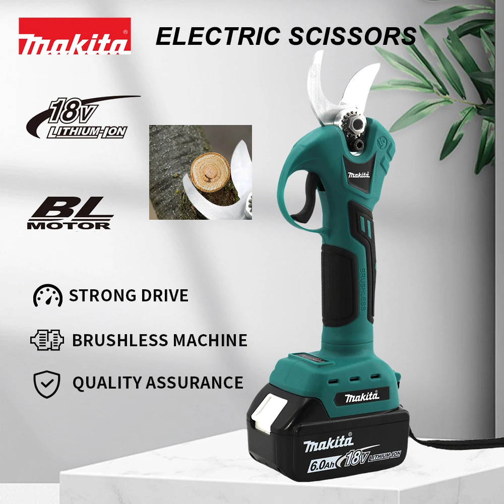 Makita Brushless Electric Pruning Shears Garden Tool Cordless Electric Garden Scissors Fruit Tree For 18V Battery Branche Cutter 4
