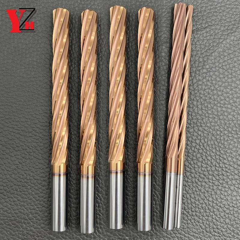 100mm 150mm Machine Reamer HRC60 Coated Spiral Groove Tolerance H7 Harened Steel Metal Cutter CNC Turning Hole