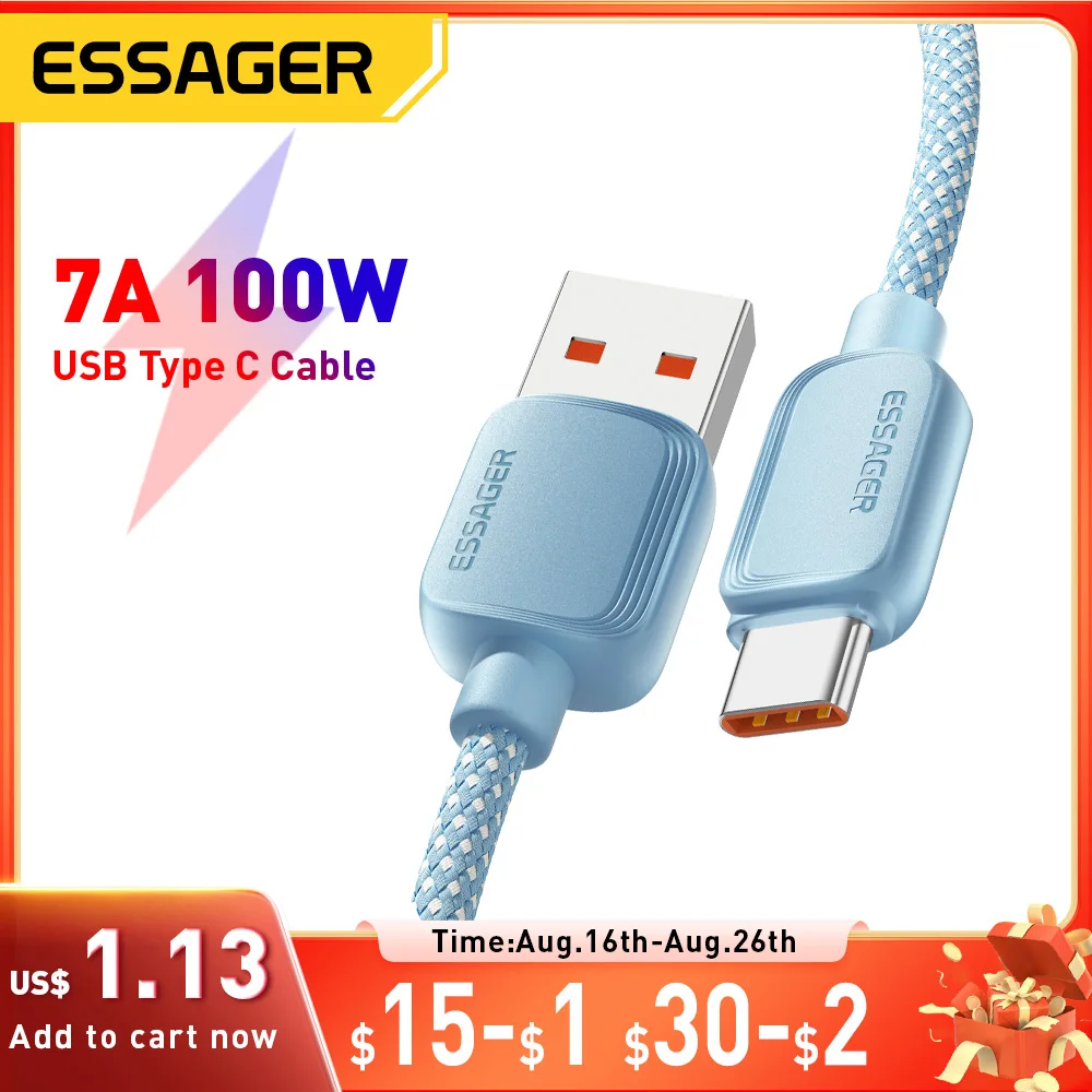 รูปสินค้า สายชาร์จ USB-C 100W ชาร์จเร็ว ใช้ได้กับหลายแบรนด์