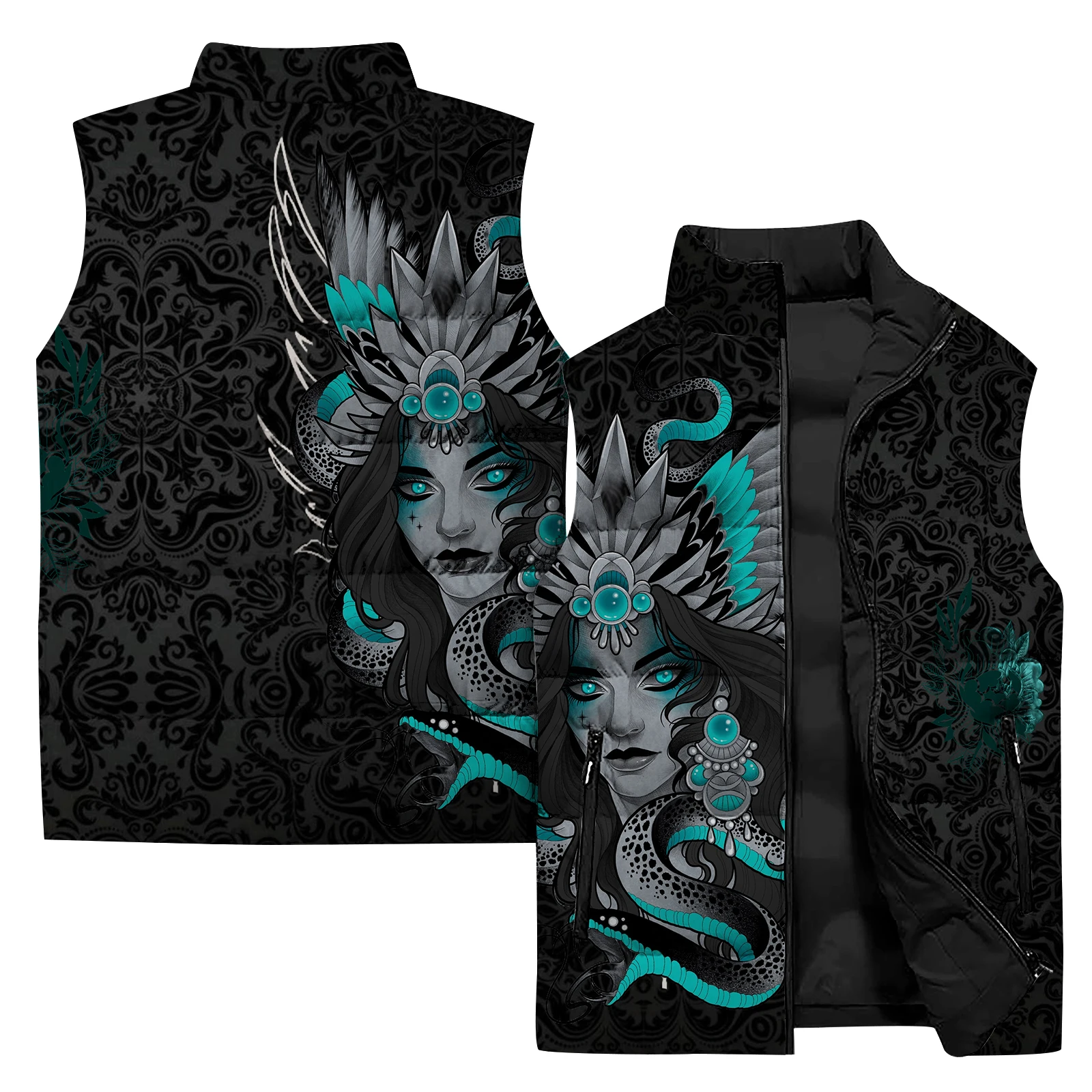 thumbnail image 1 of Chaqueta deportiva de invierno para hombre, nueva chaqueta sin mangas con estampado de tigre, chaleco deportivo para hombre, ropa informal de moda para hombre, 1 of 5