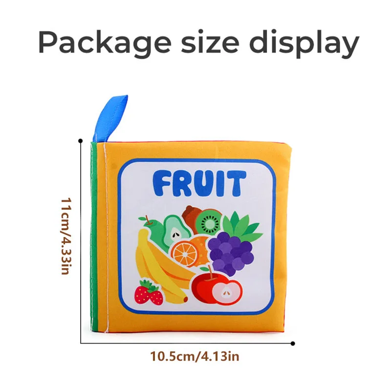 4 Pages Baby Books Enlightenment Early Learning Black and White Cloth Book for Toddlers Montessori Educational Toys 0-3 Years 4