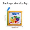 4 Pages Baby Books Enlightenment Early Learning Black and White Cloth Book for Toddlers Montessori Educational Toys 0-3 Years 4