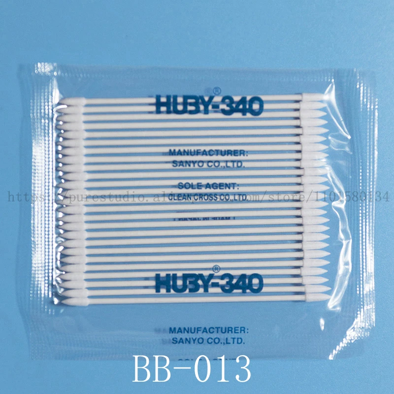 1pack（25pcs）Fiber Optical connector adaptor Cleaner HUBY-340 Dust-free cotton swab wipe stick BB-013 sharp head Optical fiber