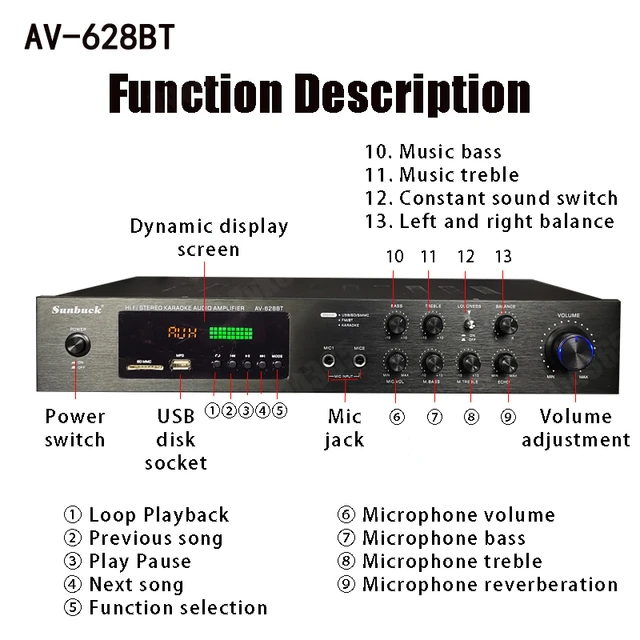 Subwoofer Amplifier Bluetooth Karaoke  Home Theater Amplifiers 5 1 - 900w  4-16ohm - Aliexpress