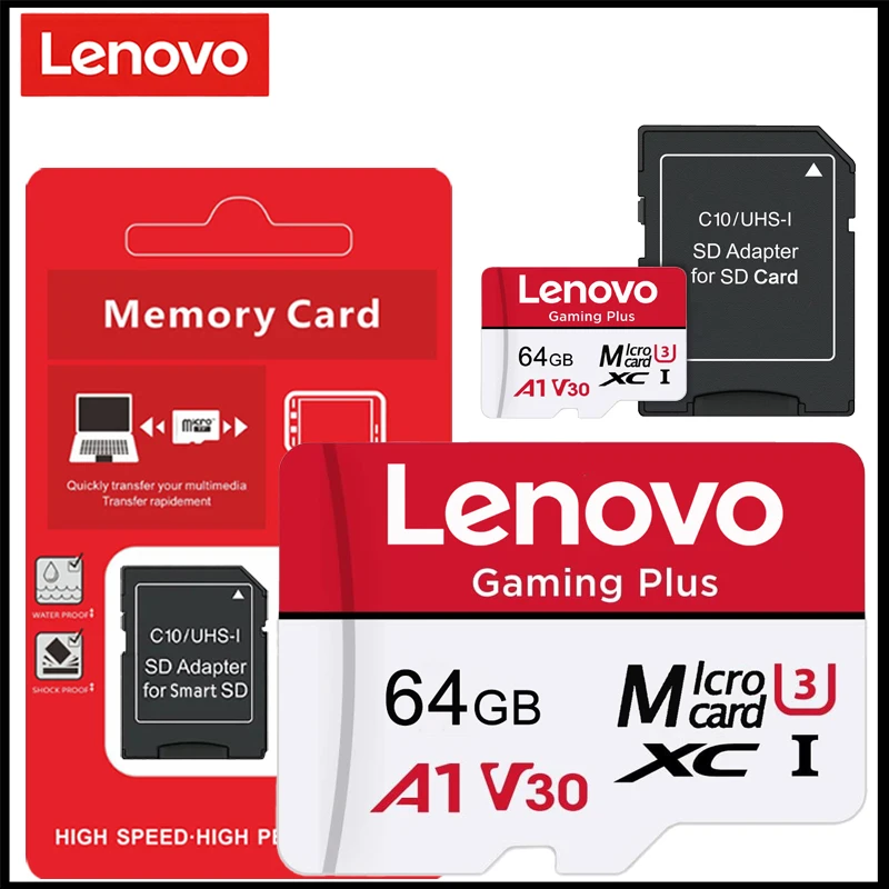 레노버 마이크로 SD 카드 1TB 512GB 256GB 실제 용량 SD 카드 128GB 64GB U3 V30 고속 메모리 카드 (닌텐도 스위치용)
