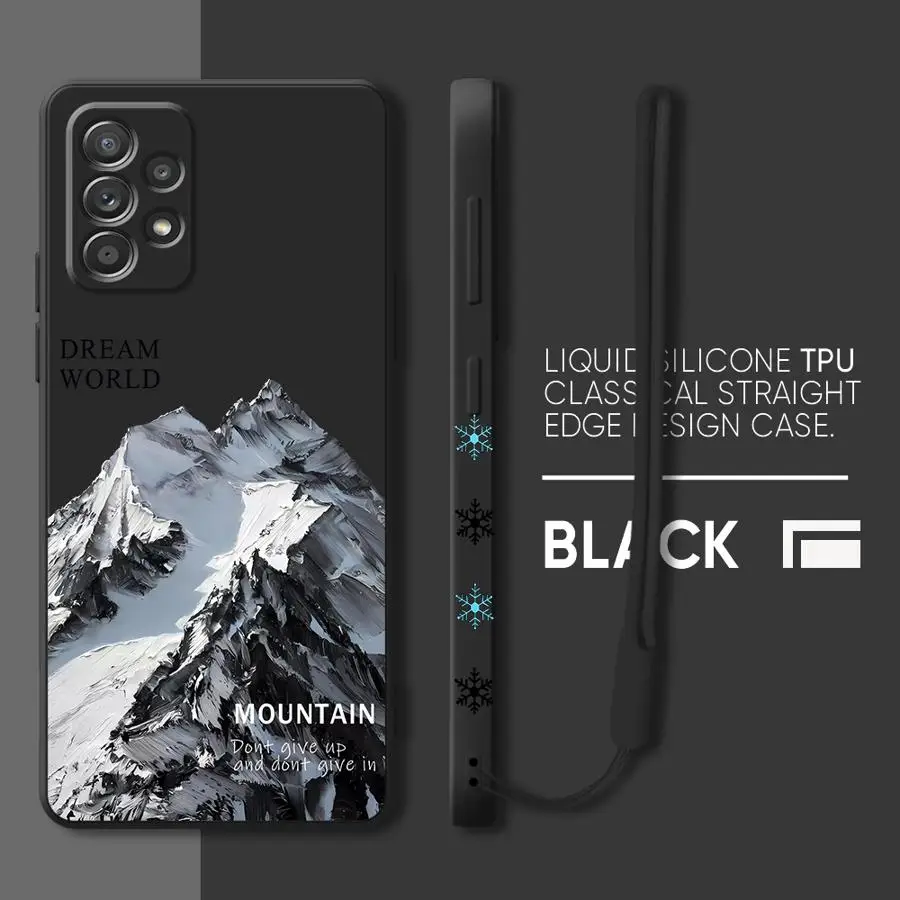 Snow Mountain TPU Phone Case - Elegant Winter Design
