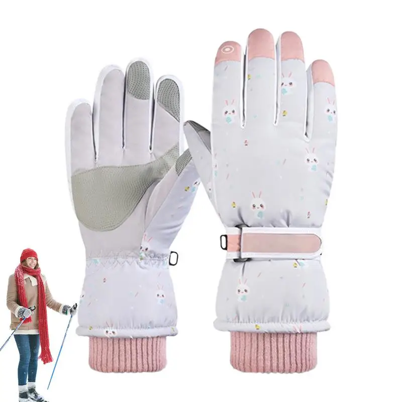 

Лыжные перчатки с пальцами для сенсорного экрана, ветрозащитные водонепроницаемые лыжные перчатки, теплая зимняя одежда для альпинизма, мотоцикла, бега