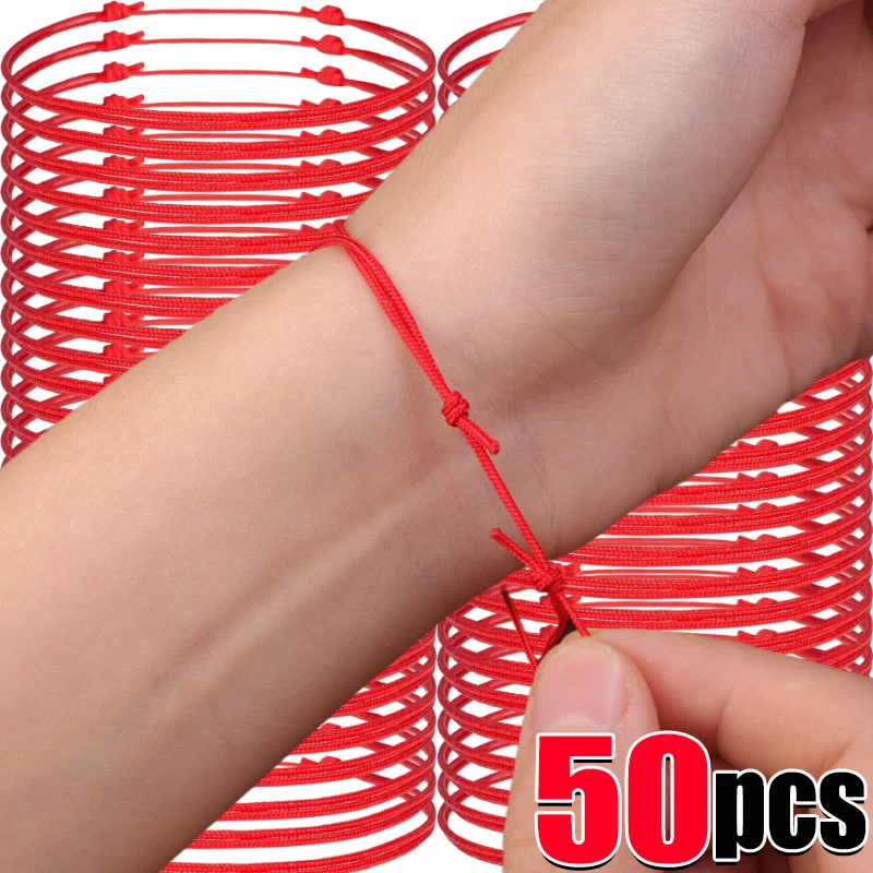 Braccialetto con corda rossa, protezione dalla buona fortuna