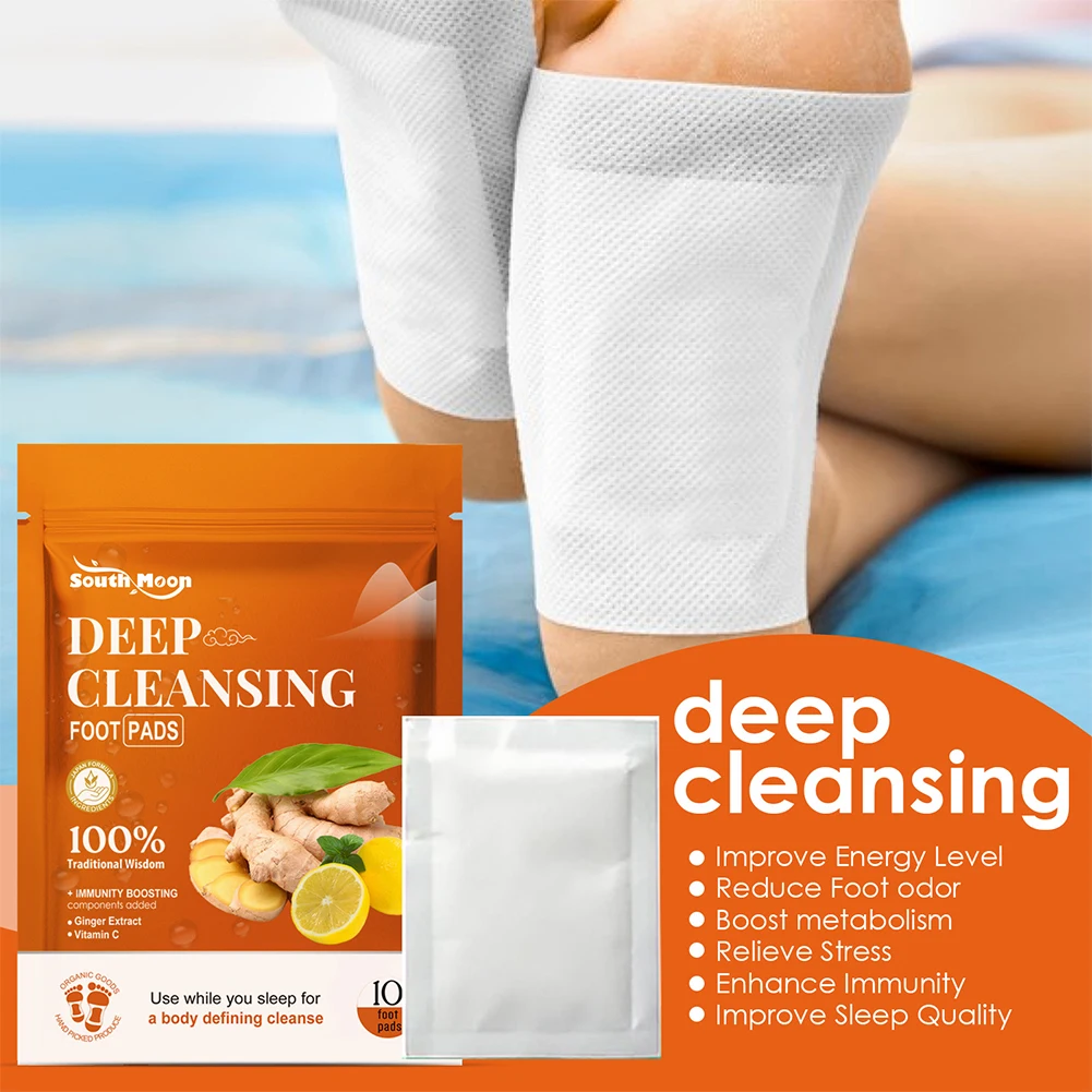 10 à 40 patchs au gingembre pour les pieds : soin naturel, soulagement du stress, amélioration du sommeil, purification, détoxification et amincissement._voghion.com