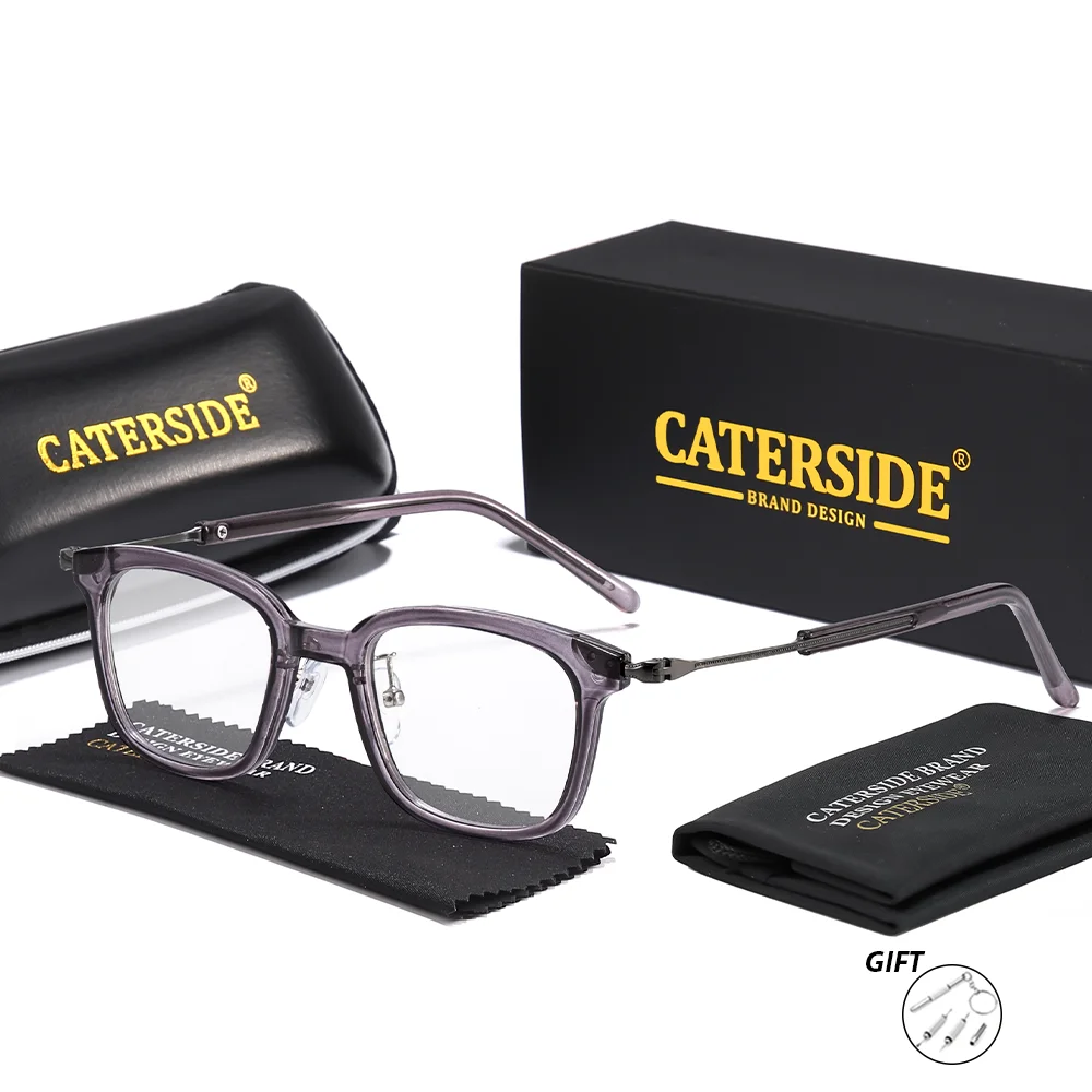 CATERSIDE Vereinfachte, modische, optische Unisex-Brille, privat, maßgeschneidert, 1,56 Refraktionsindex, quadratische Linse, verschreibungspflichtige Brille – Detail 6