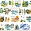 2m/ Roll Matte The Four Seasons PET Sticker Decorative Natural Scenery Tape For Scrapbook Magazine Aesthetic Stationery 6