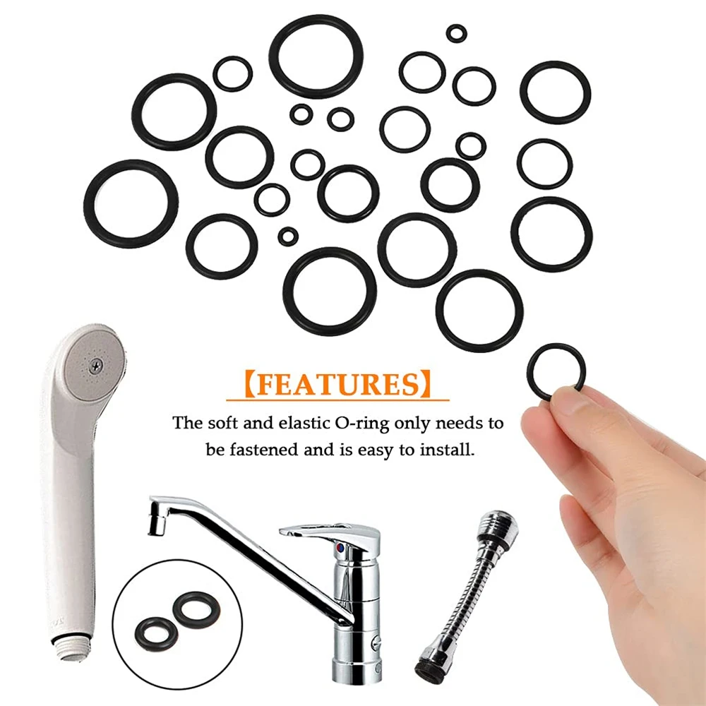 Kit 740 O-Ring In Gomma Nera - Guarnizioni Per Riparazioni, Idraulica, Auto, 24 Misure Diverse, NBR - Foto 12