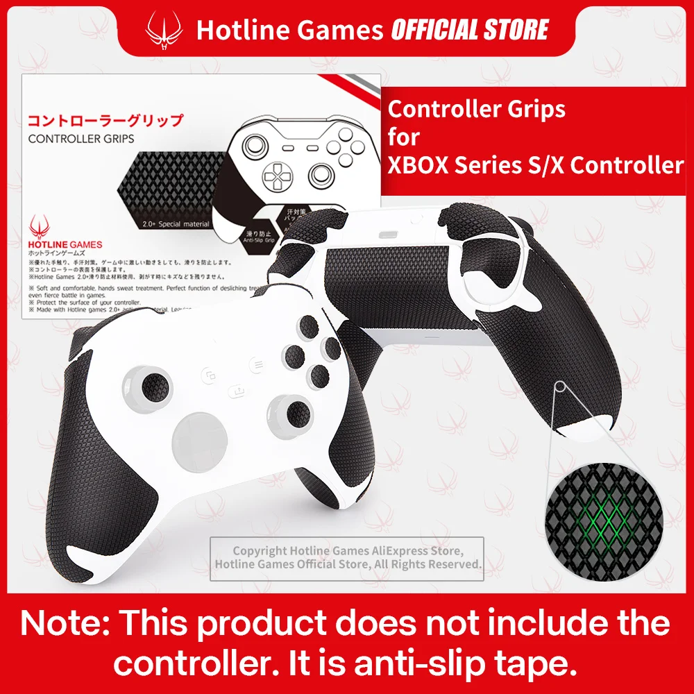 Hotline Games Kleurrijke Controller Grip Tape Compatibel Met Microsoft Xbox Serie X / S Controller, Antislip, Vocht Wicking