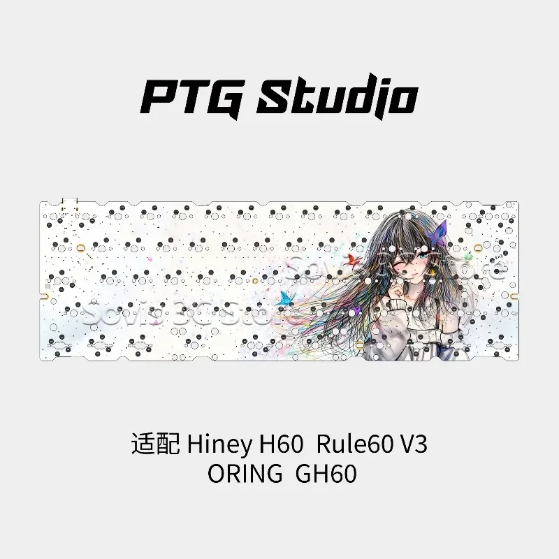 Hiney H60 키보드 PCB 핫 스왑 키보드 포지셔닝 플레이트 Rule60/ORING/GH60/TOFU60 기계식 키보드 액세서리용 맞춤형