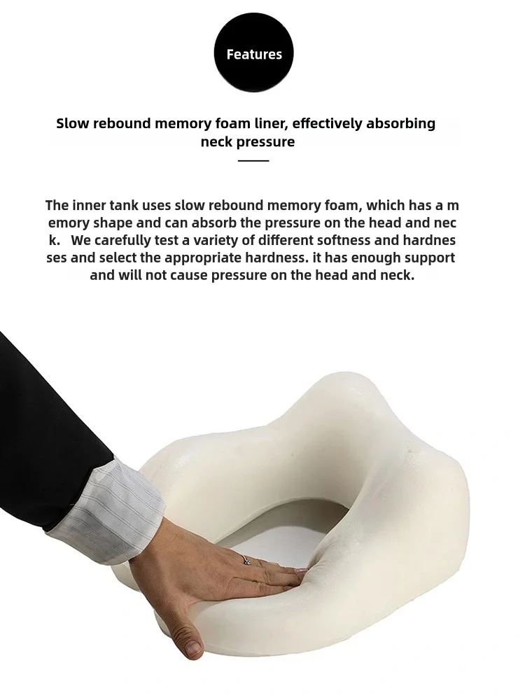 Description Picture 6 of itemU Shaped Memory Foam Neck Pillows Soft Travel Pillow Massage Neck Pillow Sleeping Airplane Pillow Cervical Healthcare Bedding