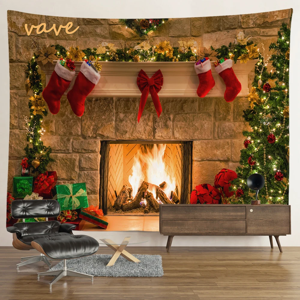 Description Picture 5 of itemChristmas Tree Decoration Tapestry, Wall Hanging, Boho Hippie Cloth Fabric, Large Aesthetic Decorative, Home Room Decor