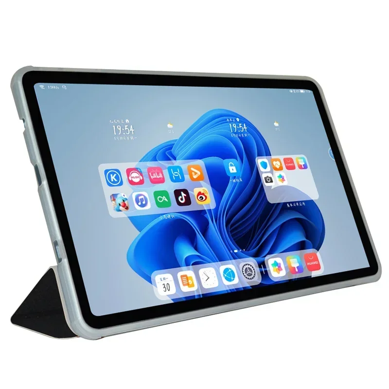 Tri-Folding Stand Cover with Shockproof TPU Back and Airbag Protection