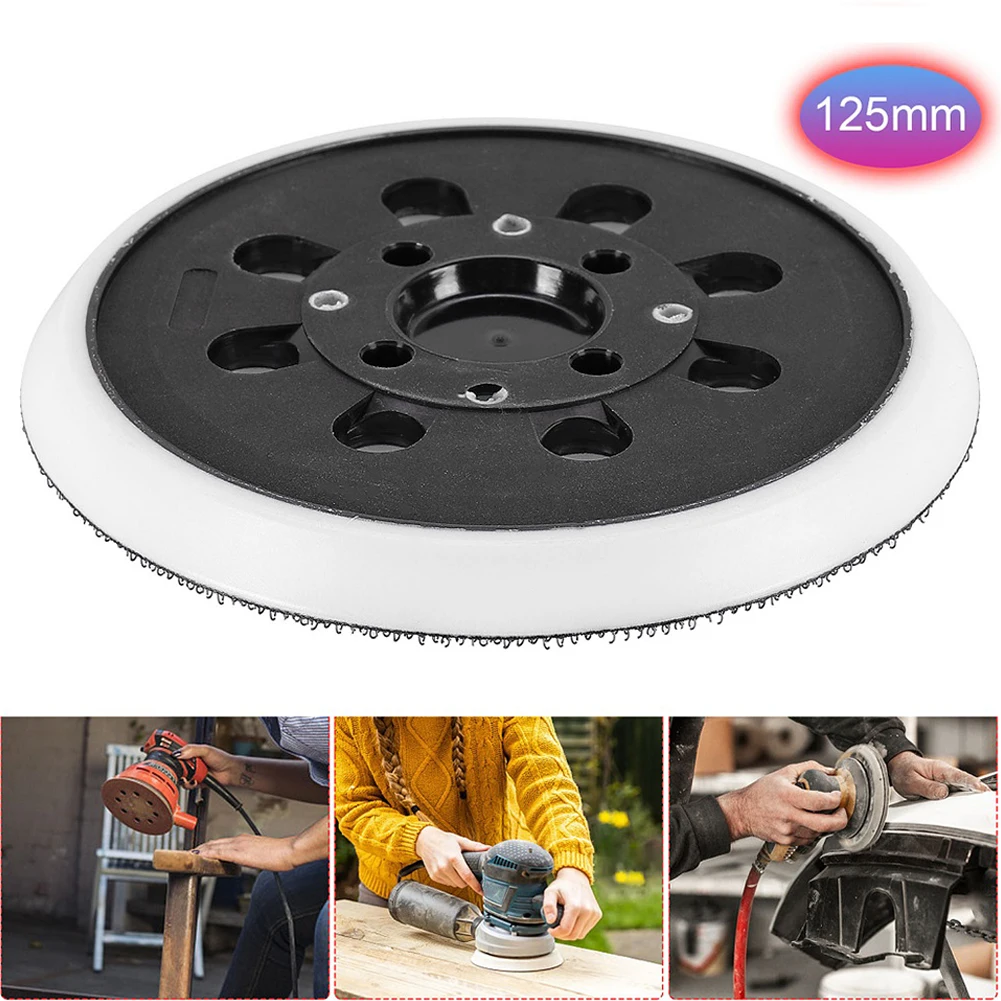 1pc 5 Inch 125mm Backing Pad Sanding Pad For Bosch PEX 300 AE 400 AE 4000 AE Electric Polishing Disc Backing Pads Sanding Pad 125mm sander backing pad replacement for bosch gex 125 1 ae sanding 8 hole base pad 2609100541 power tool accessories electric