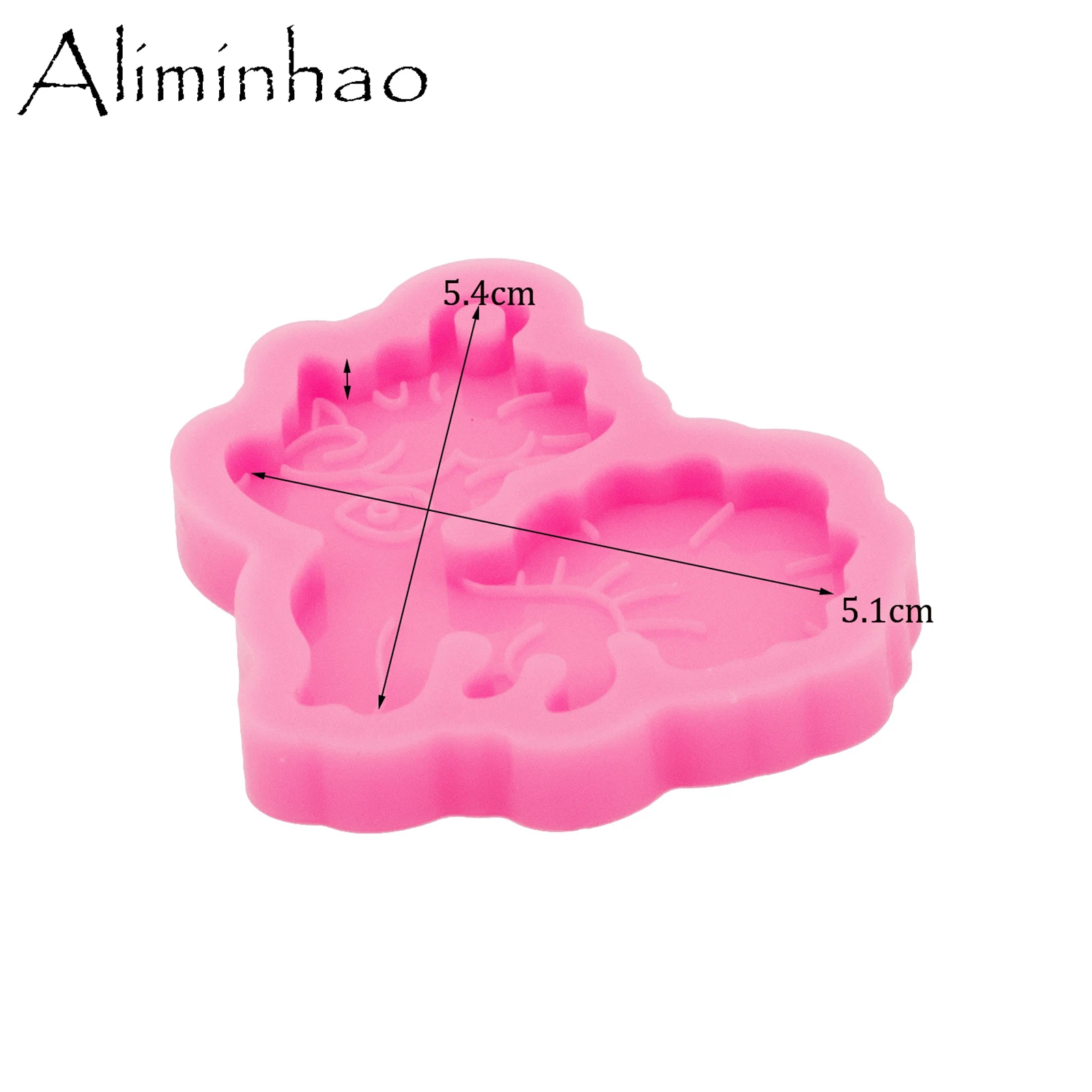 Dy0137 glänzende Einhorn kopf Silikon formen für DIY Schlüssel bund Epoxidharz Pferde form Handwerk Schokolade Fondant Sugar craft – Detail 10