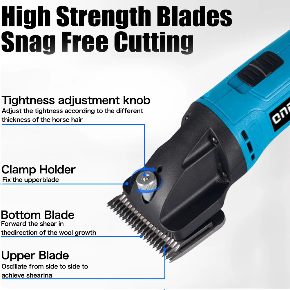 Wireless 6 Speed 35 Teeth Electric Horse Hair Shears Pet Machine Scissors Shearing Supplies Cut for Makita 18V Battery 3