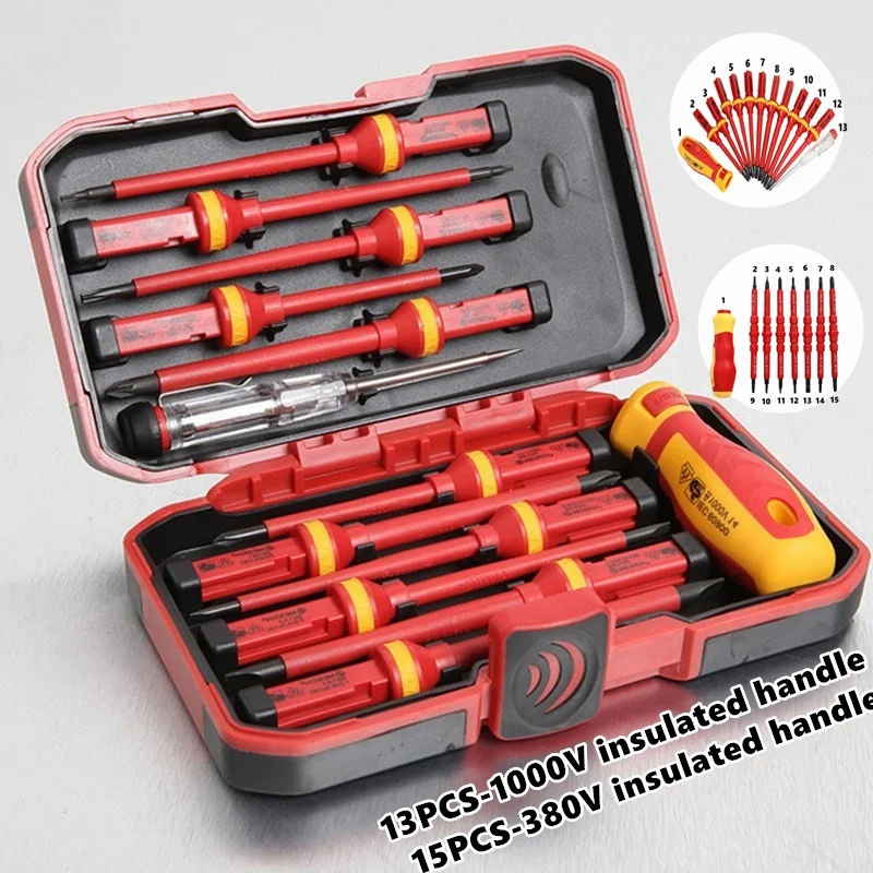 13PCS 1000V Changeable Insulated Screwdriver Set And Slotted