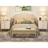 3-Drawer Nightstand Set of 2, Luxury Bedside Table End Table with Storage Drawers and Golden Legs, Modern Nightstand for Bedroo 2