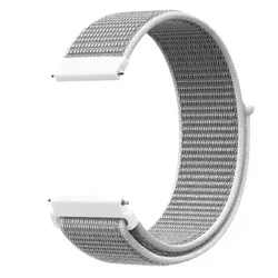 Nylon Velcro Strap - 20mm Wristband Replacement - 1PCS 22mm (A - White)
