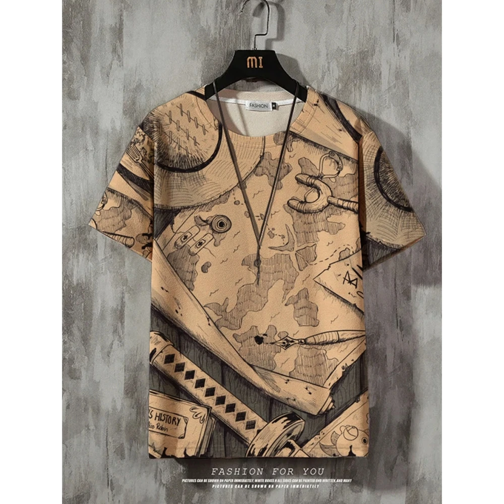 

Anime Men's T-Shirt Trend Fashion Street T-Shirt Hip-Hop Loose Short Sleeved Anime T Shirt For Men Clothing Casual Fashion Top