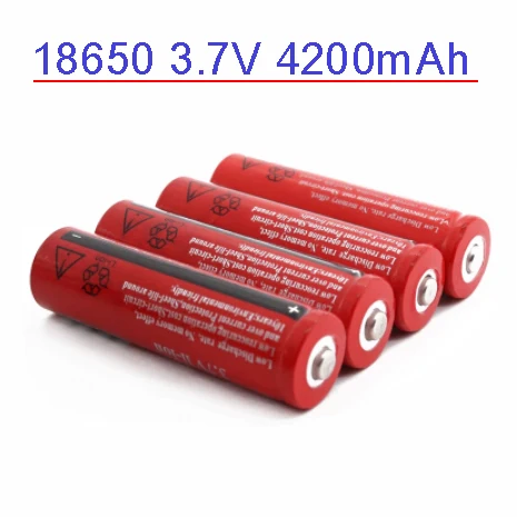 100%. Оригинал. Brc18650.аккумулятор de.litio.3.7V.voltios.4200mah.recargable.de.Li-ion для elban. Potenza. linterna. |