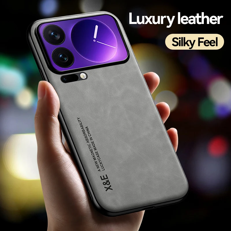 Luxurious Simple Skin-Friendly Leather Phone Case - Shockproof Bumper Design