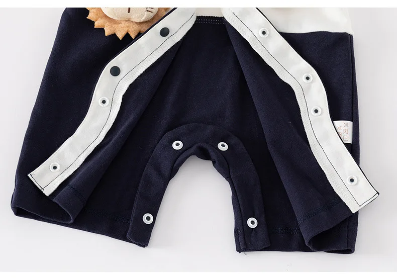 Summer Baby Boy Gentleman Romper With Bowtie Vintage  Baby Clothes Bear Cartoon Jumpsuit Birthday Party Photography Outfit 5
