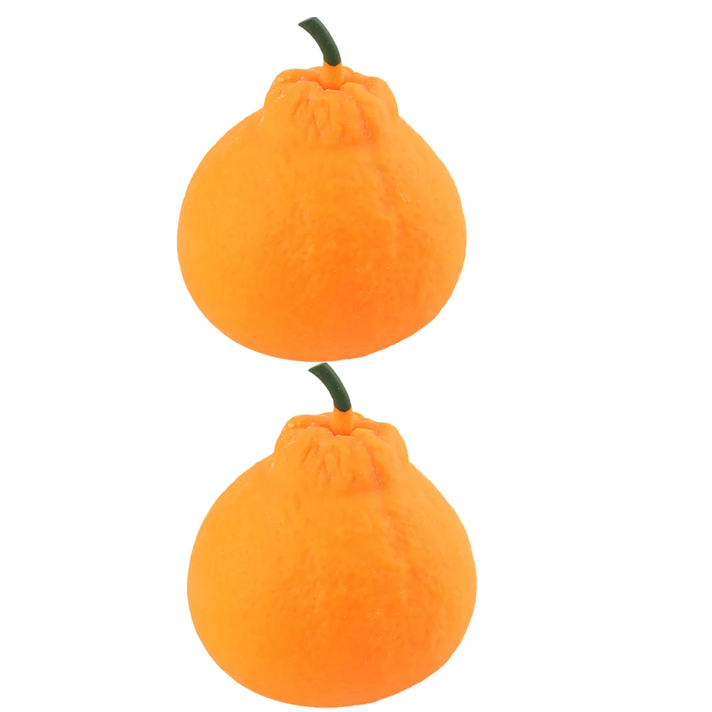 

2 Pcs Small Toy Orange Squeeze Office Stress Balls Bulk Tpr Creative Relief Toys
