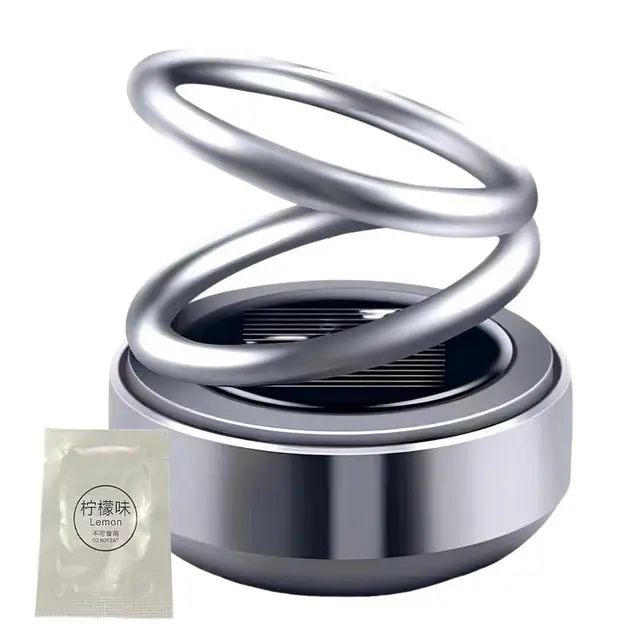 Désodorisants rotatifs pour voiture, aromathérapie automatique, décorations de voiture, diffuseur d'arôme à double anneau, accessoires de véhicule 1