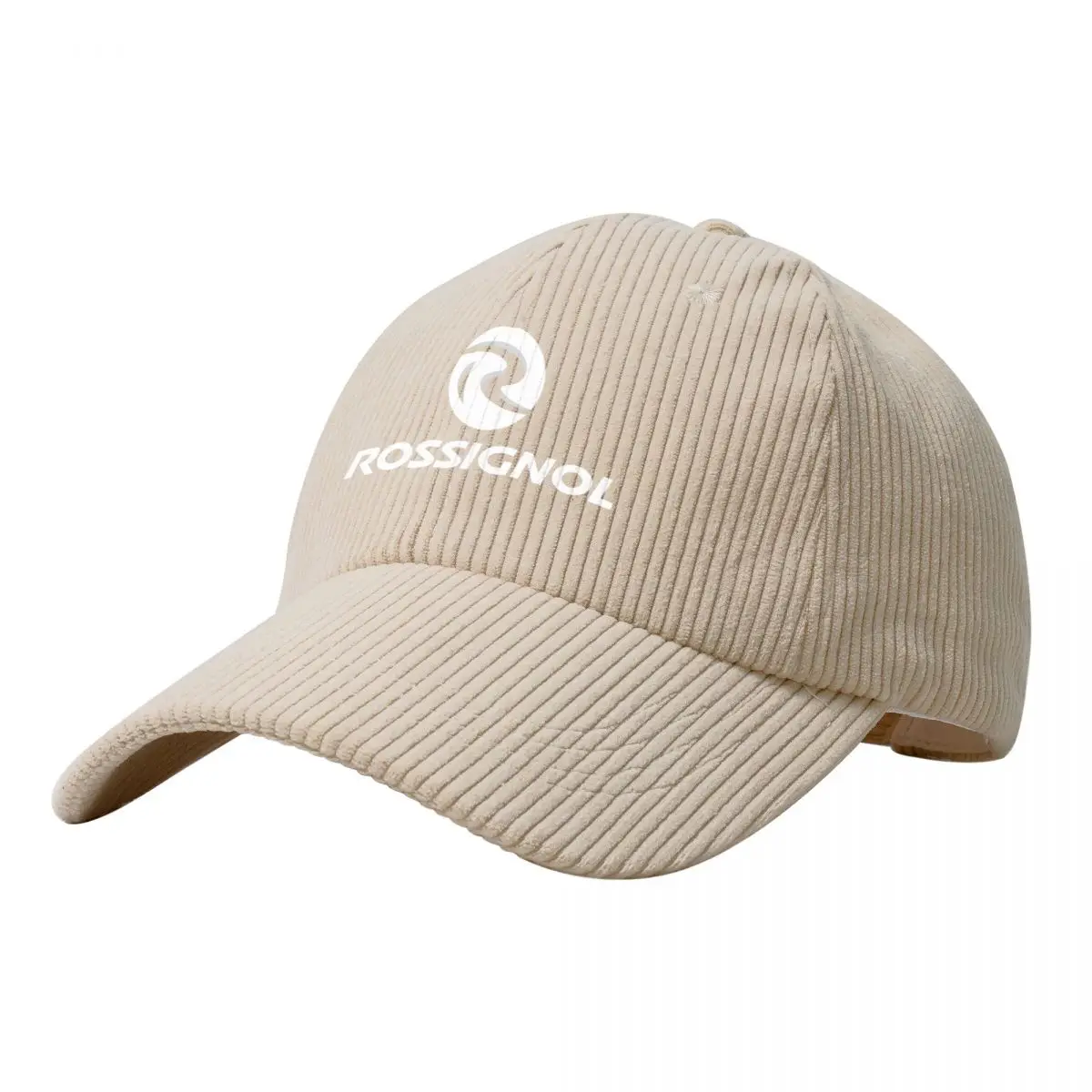 

White Gray R Rossignol Baseball Cap Solid Corduroy Vintage Unisex Baseball Adjustable Polo Trucker Cap Hat