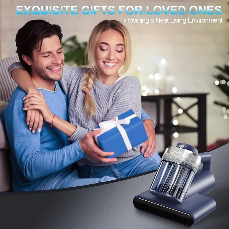 Mattress Vacuum Bed Vacuum Cleaner with 253.7nm UV-C Light, 600W & 16Kpa Strong Suction,33000 RPM/Min Tapping, HEPA Filter,149℉ 5