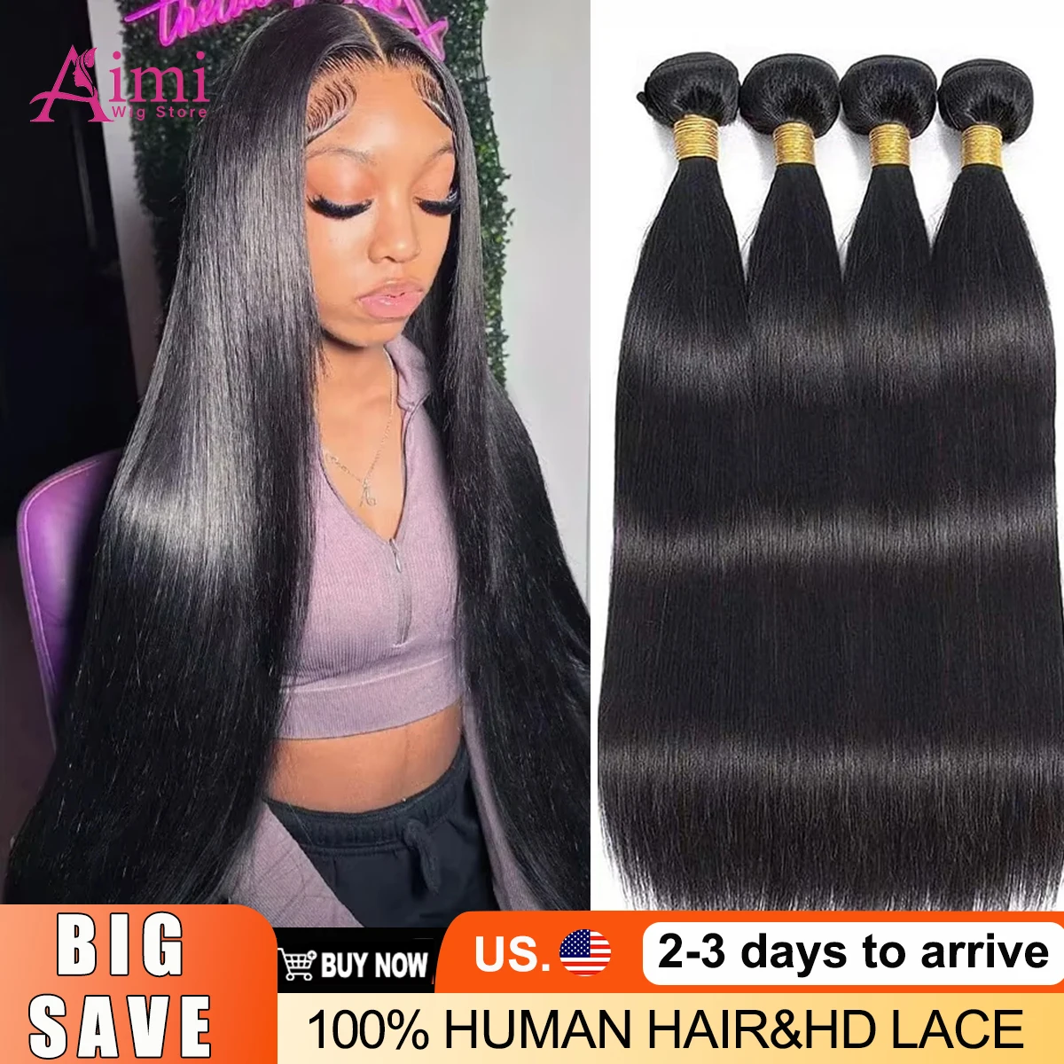 Straight Human Hair Bundles Natural Black Brazilian Human Hair 30 Inch Bundles For Women Double Drawn Hair Bundles Extensions ﻿