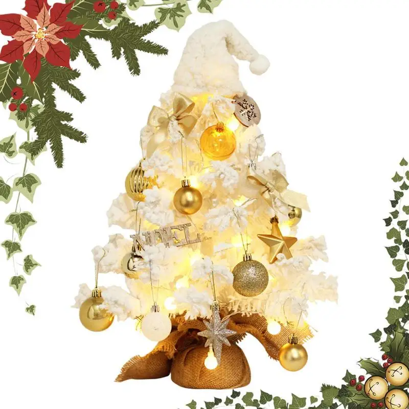 

Artificial Christmas Tree LED Desktop Christmas Tree Ornament Safe And Odorless Christmas Accessory For Kitchen Table Home
