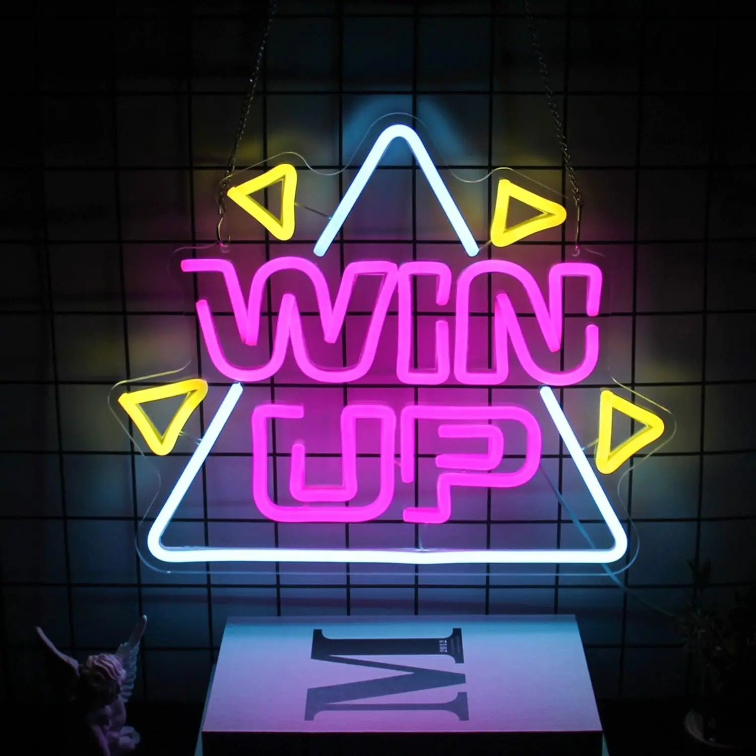 

Win Up Neon Sign for Wall Decor Game LED Neon Lights Signs Pink Blue Gaming Neon Sign Dimmable Neon Lights Gamer Neon Night