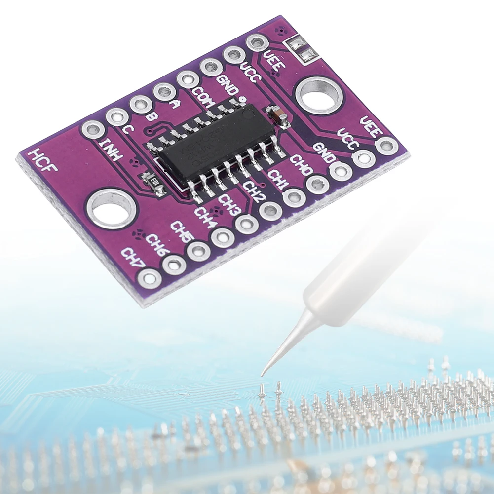 74HC4051 CD4051 단일 8채널 아날로그 멀티플렉서 디멀티플렉서 모듈 멀티플렉서 Arduino용 분배기 리졸버