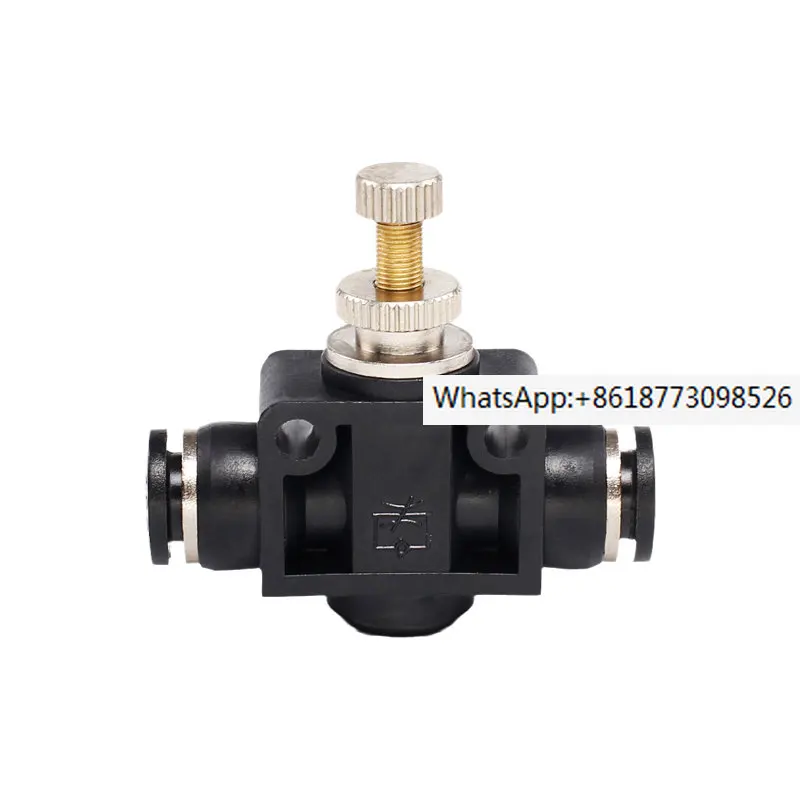 

5PCS Star Pneumatic Gas Pipe Quick Plug Connector Black Limit Valve Pipe Type Throttling Valve US/PA/LSA-4-1/HVFF