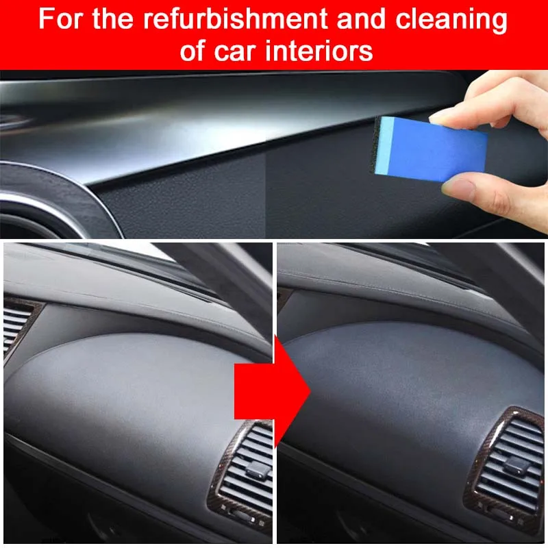 30ML Car Interior Cleaning Agent Cleaner Woven Fabric Car Roof Cleaning  Tool