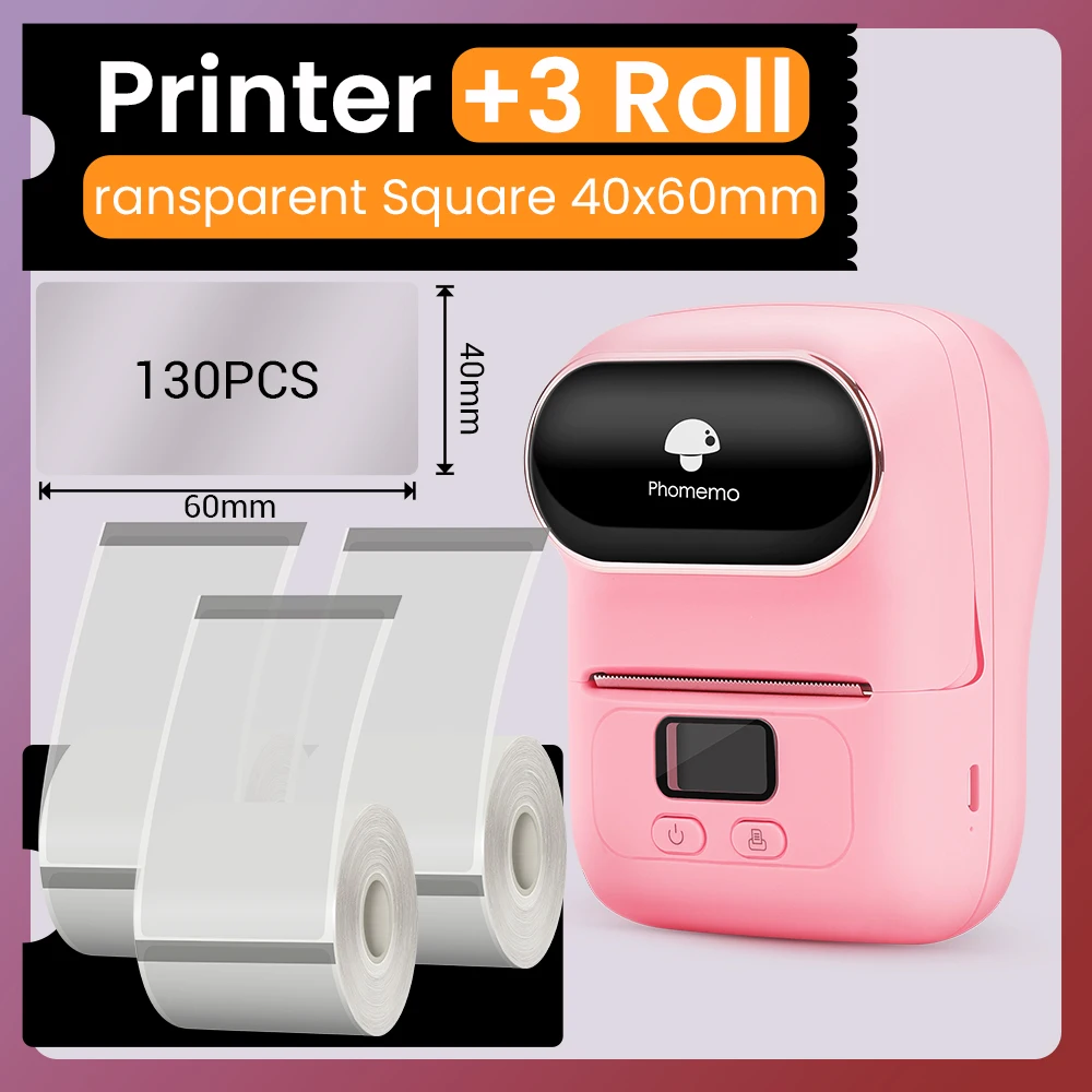 Phomemo M110 Self-Adhesive Label Maker Mini Printer Wireless Portable Phone Sticker Printer Machine for Cloth Jewelry Price Tag printer bluetooth mini Printers