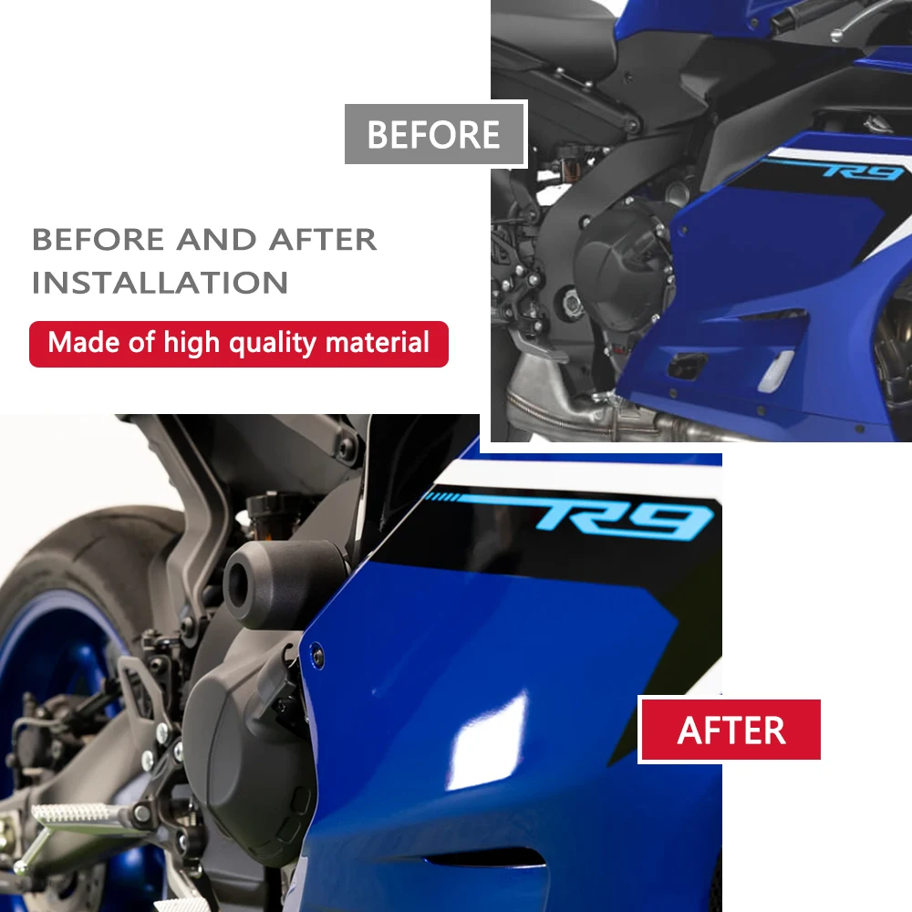 YZF-R9 2026 YZF R9 2025 YZFR9 차체 프레임 슬라이더 크래시 패드 엔진 보호대 안티 드롭 가드 볼 오토바이 액세서리