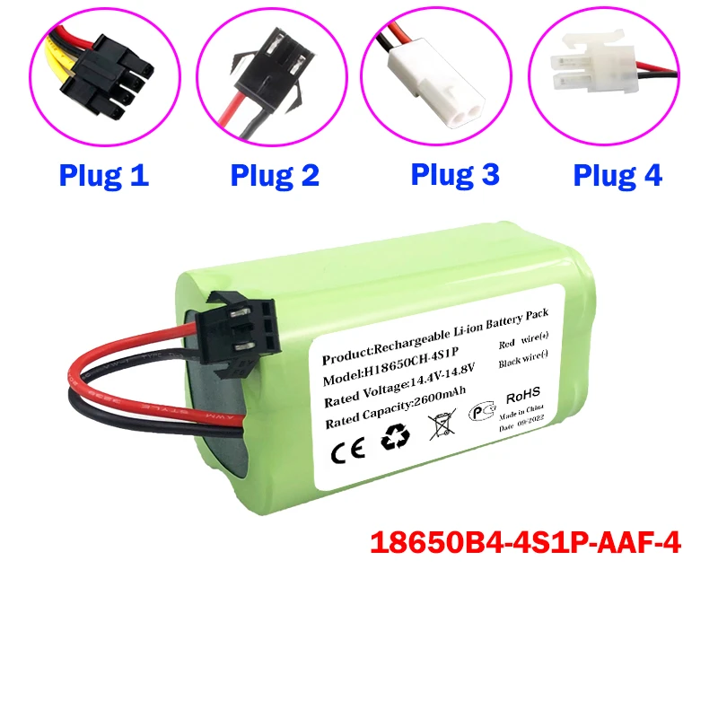 14.4v Vacuum Cleaner Battery 18650B4 4S1P AAF 4 for Chuwi / Polaris / Kitfort / Ecovacs / iBoto