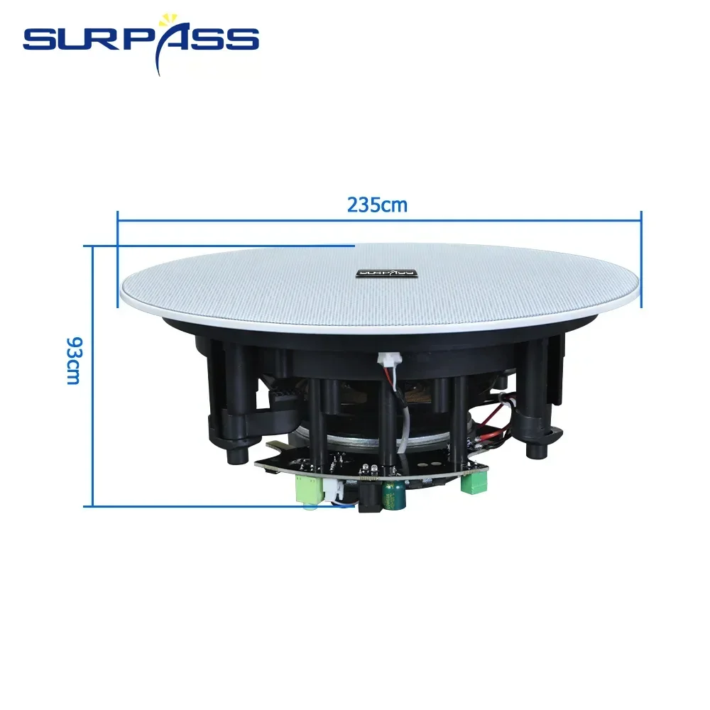 6.5'' 40W Ceiling Speaker Bluetooth in Ceiling Speaker System Built-in Class D Amplifier Indoor Active Recessed for Home