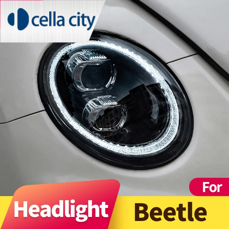 

Стайлинг автомобиля для фар VW Beetle 2006-2012 Beetle светодиодный передняя фара DRL Hid передняя фара Bi Xenon Beam автомобильные аксессуары