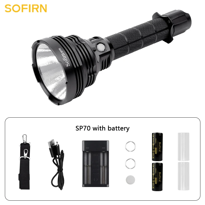 Sofirn sp70 ultra helle 70,2 LED-Taschenlampe Hoch leistung 5500lm taktische Licht xhp mit atr 2 Gruppen Ramping
