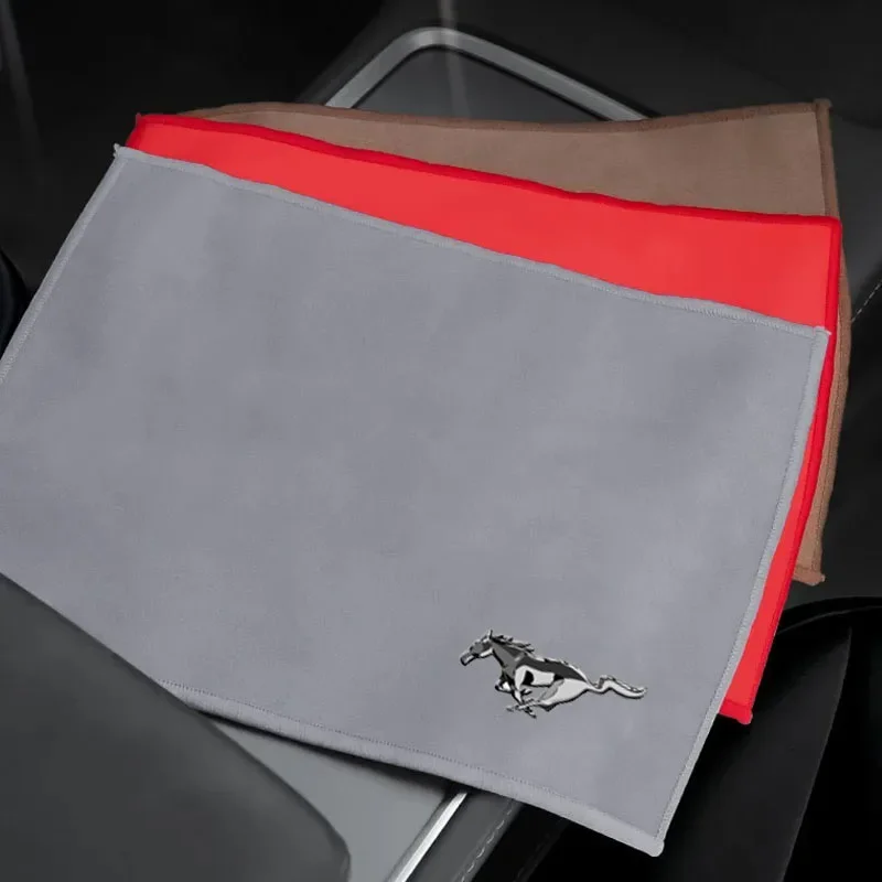Microfiber Cleaning Car towel Clean Rags Car accessories For Ford Mustang Shelby GT 350 500 Cobra 2005 2009 2014 2015
