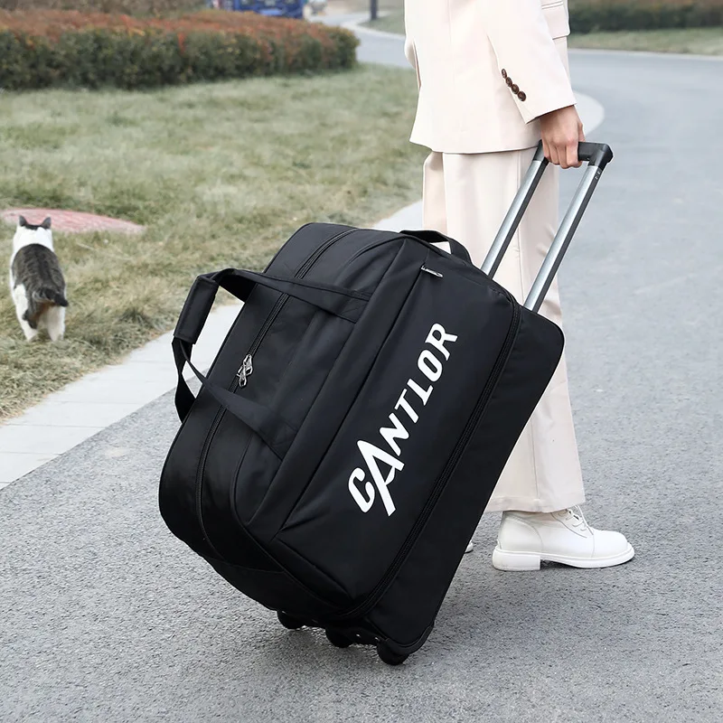 Borsa Trolley Espandibile Borsa Da Viaggio Impermeabile Borse Da Lavoro Pieghevoli, Borse Da Viaggio Borsa Leggera Unisex Di Grande Capacità