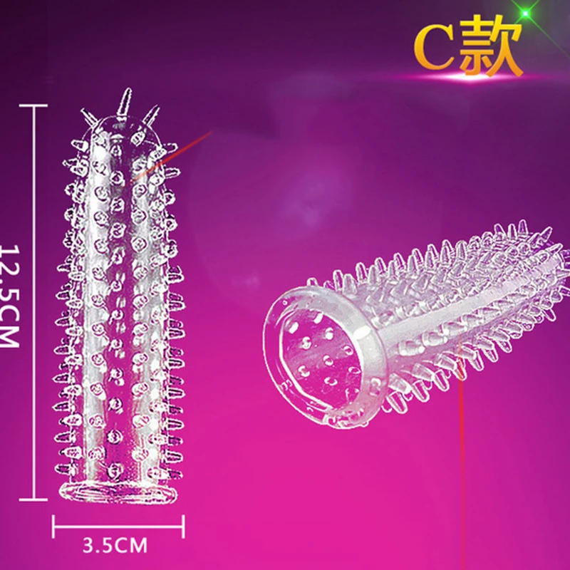 Sex Toys Adult Penis Sleeve Reusable Condoms for Men Delay Ejaculation G Spot Stimulation Safer Contraception Cock Ring Extender
